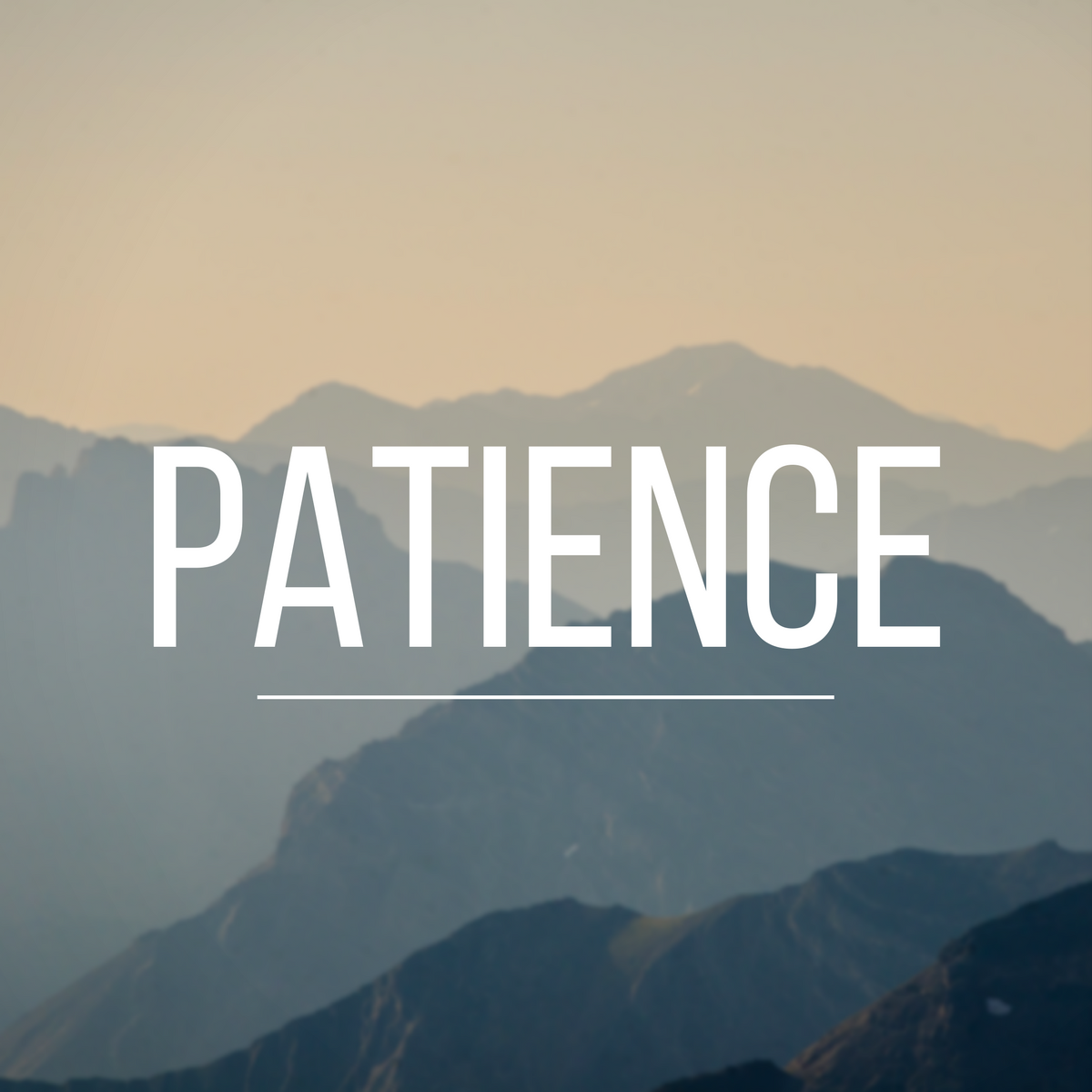 I have a lot of patience