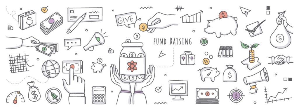 Doodle Illustration Of Fundraising