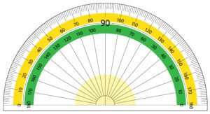 Protractor On White Background Vector