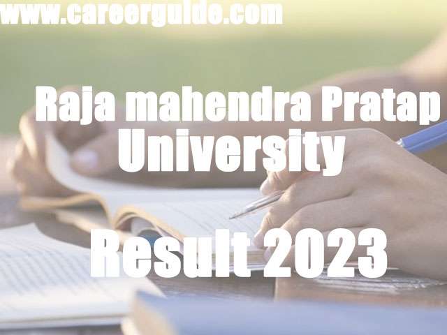 raja mahendra pratap university result 2023