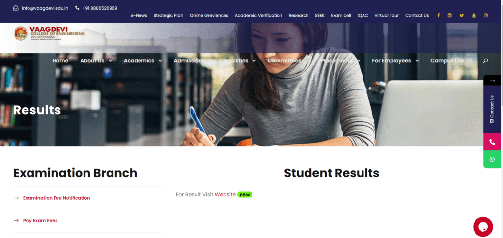Vaagdevi College Result