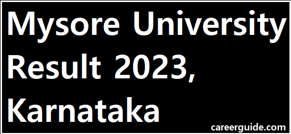 Mysore University Result 2023