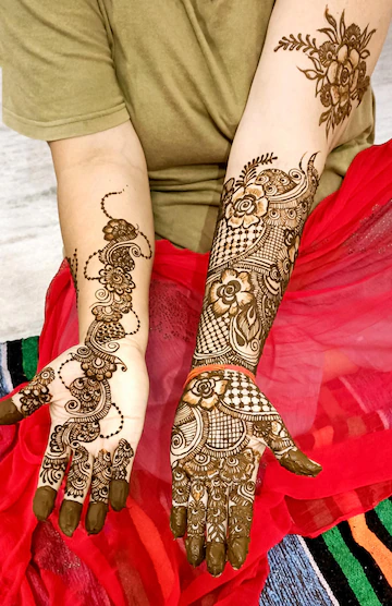 Beautiful Artwork Drawn Hand Indian Bride With Herbal Heena Wet Condition 14349 1829
