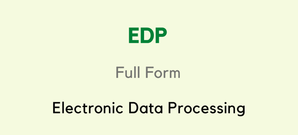 Edp Full Form