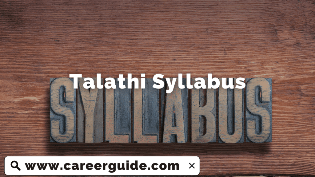 Talathi Syllabus