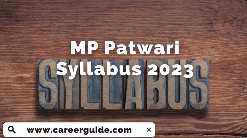 MP Patwari Syllabus 2023