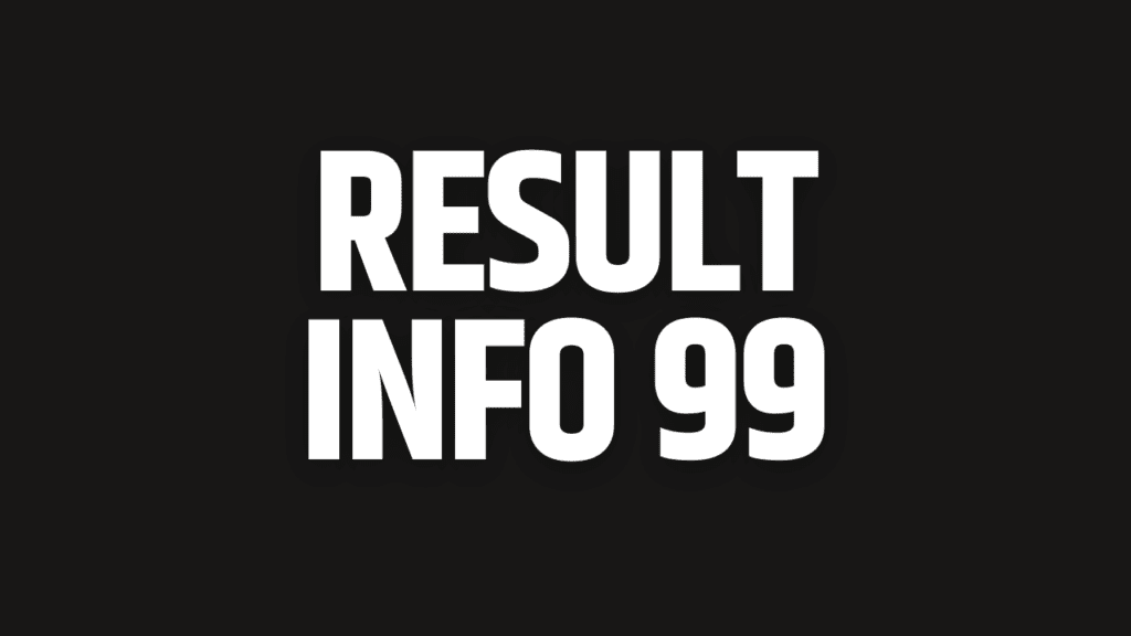 Result Info 99 Exam Result 2023 2024