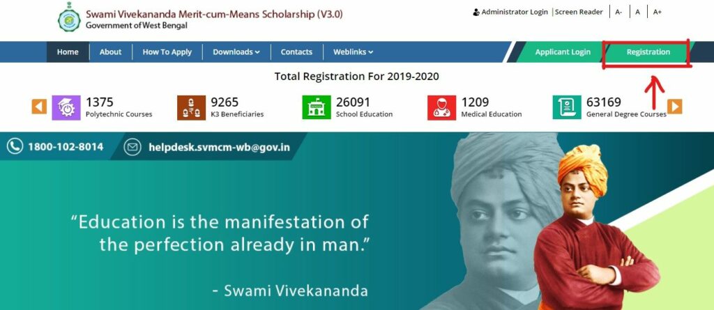 swami vivekananda scholarship 2024