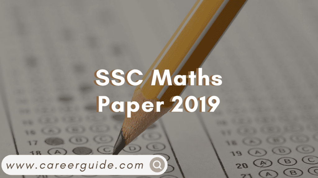 SSC Maths Paper 2019