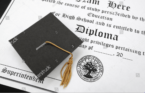 Small Graduation Cap High School Diploma