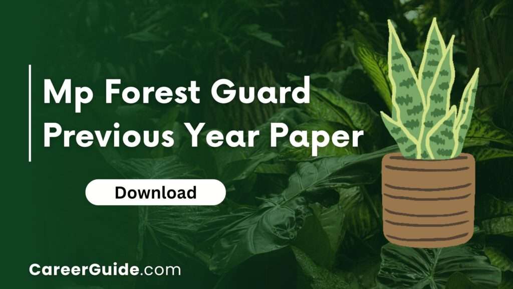 Mp Forest Guard Previous Year Paper