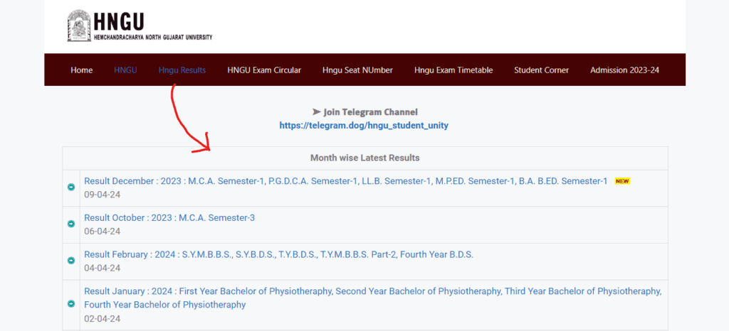 HNGU Result March-June 2021