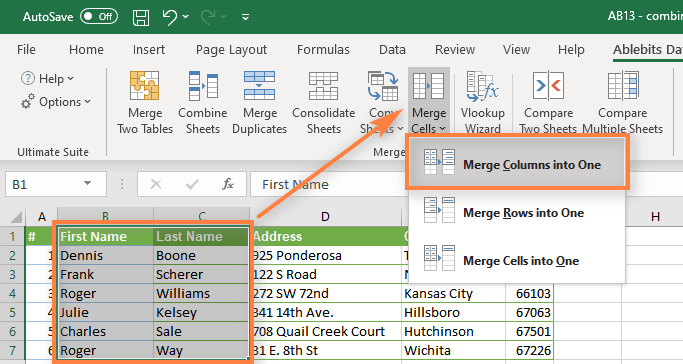 How To Combine Two Cells In Excel