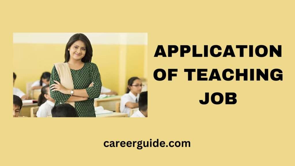 Application Of Teaching Job