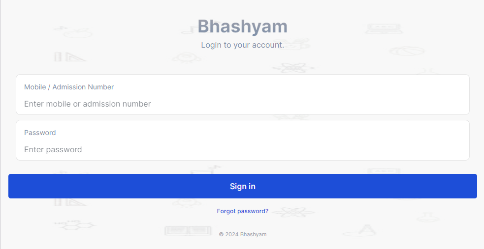 Bhashyam School App Login