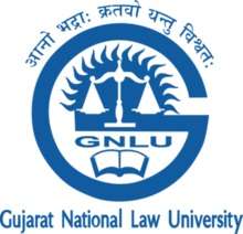 Gujarat National Law University Logo.9 Best Law Colleges In India