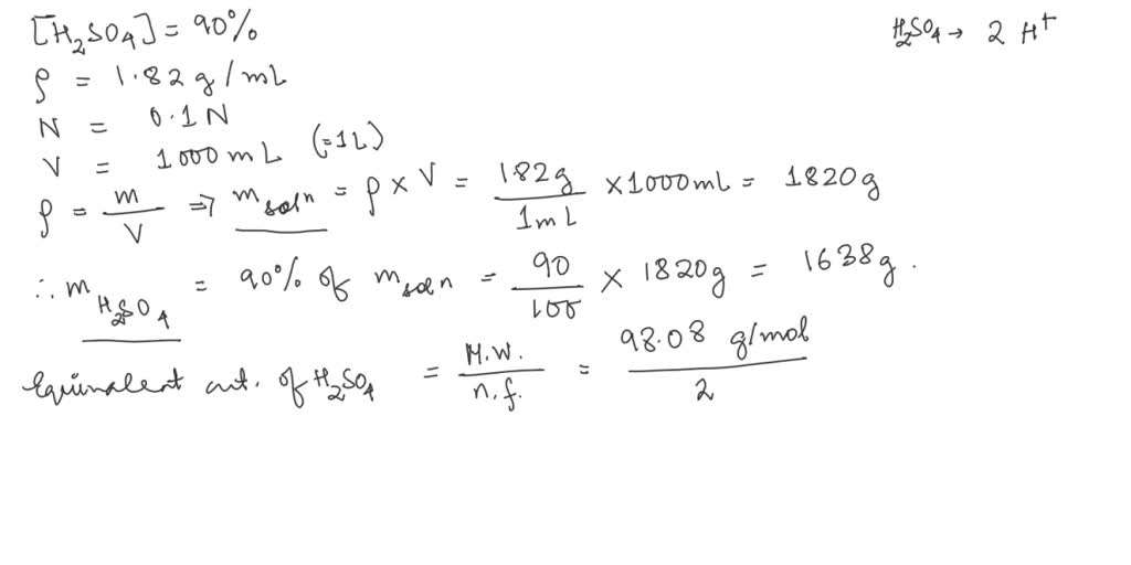 How Many Liters Of A 90 Solution Of Concentrated Acid