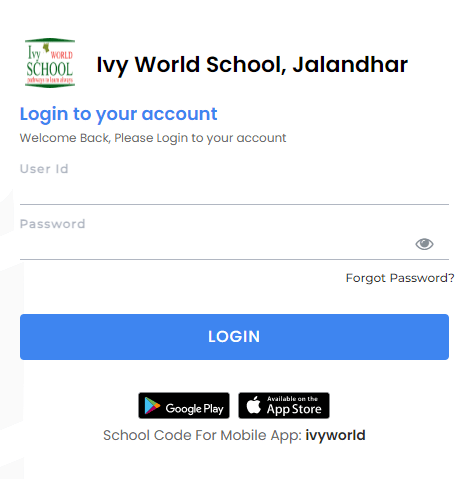 Ivy World School Login