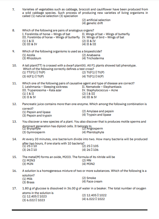 Ntse Stage 2 Question Paper 2