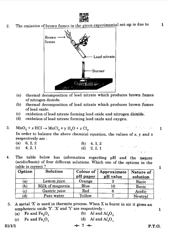 Cbse Class 10 Science Sample Paper 2022 23 3