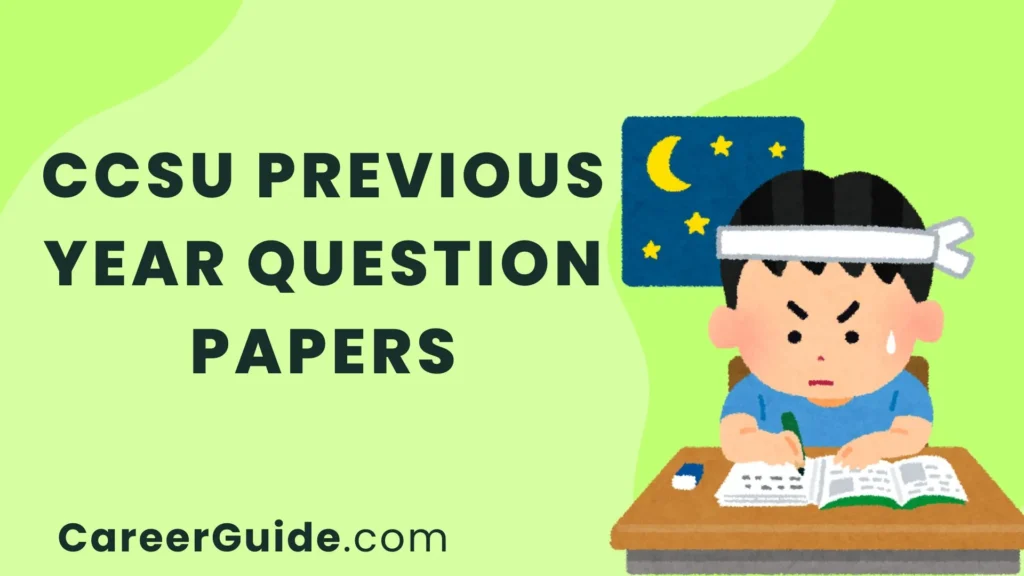 Ccsu Previous Year Question Papers