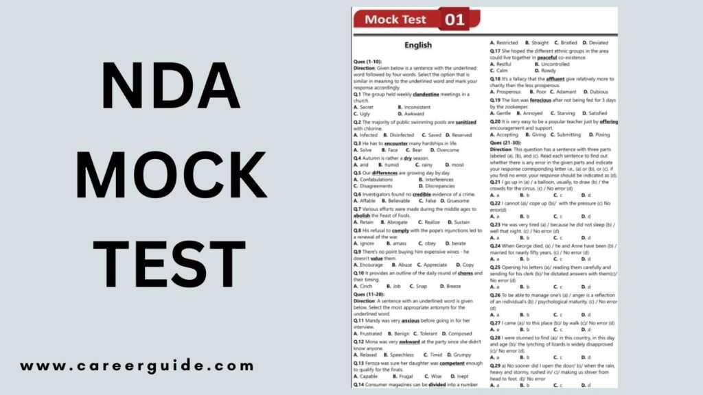 Nda Mock Test