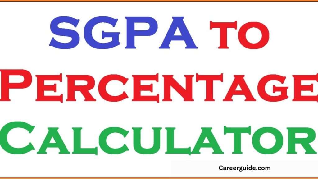 Sgpa To Percentage Calculator