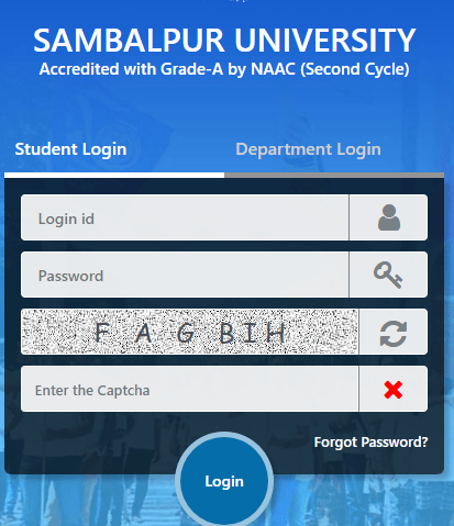 Sambalpur University Login