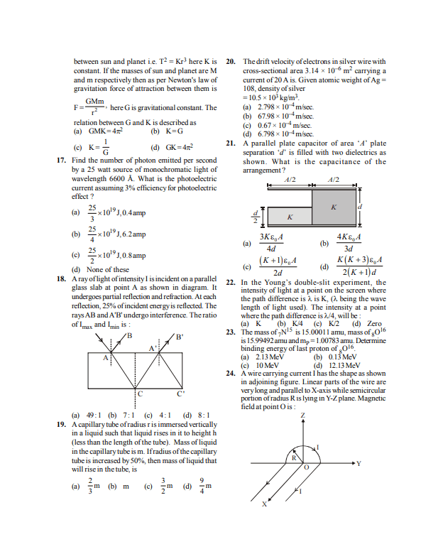 Bitsat 2020 Paper 3