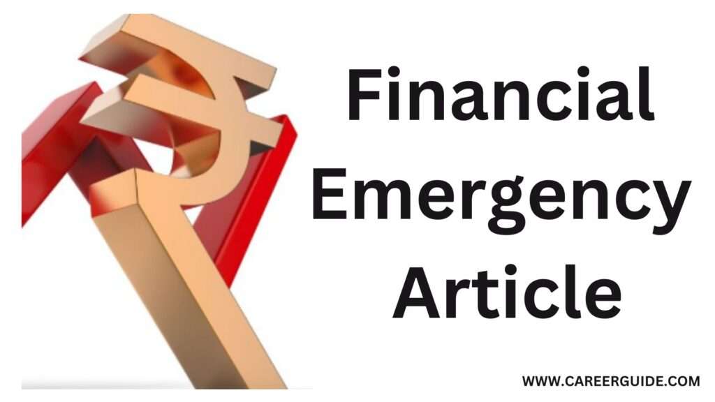 Financial Emergency Article