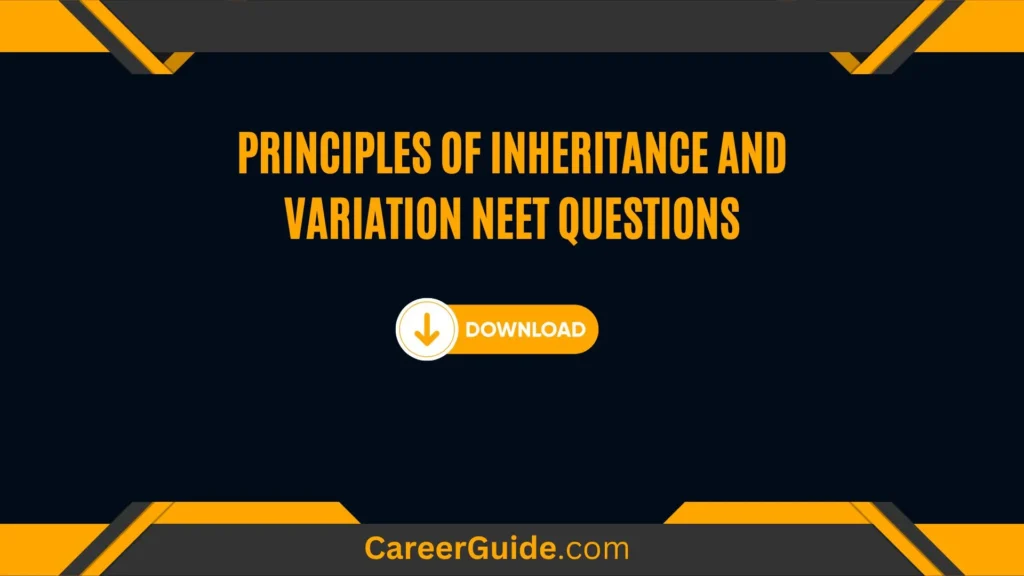 Principles Of Inheritance And Variation Neet Question