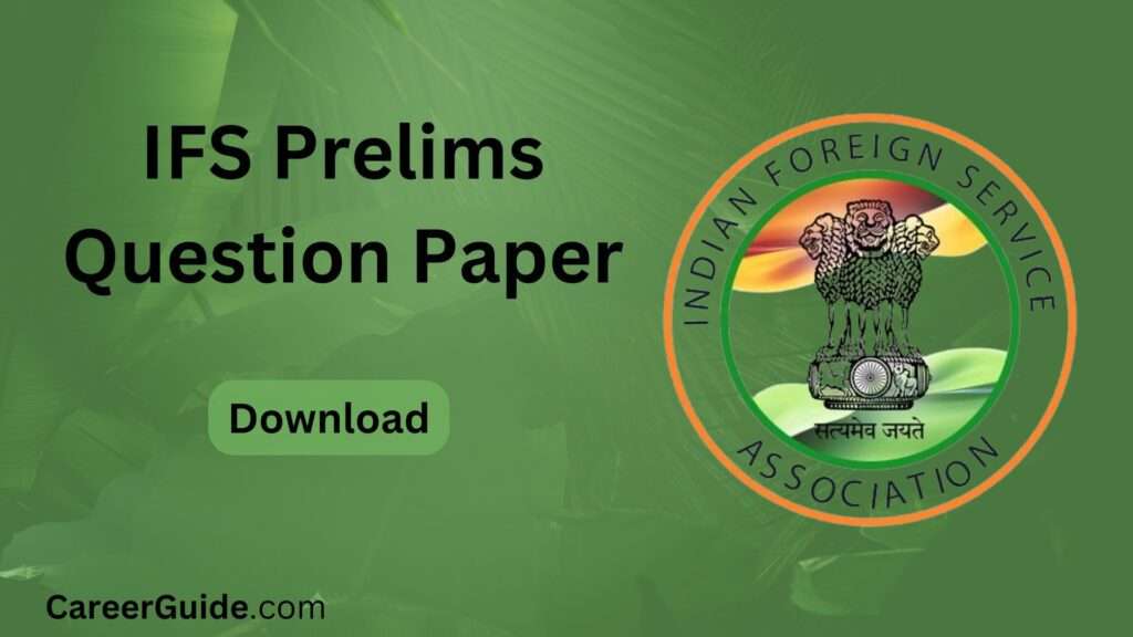 Ifs Prelims Question Paper