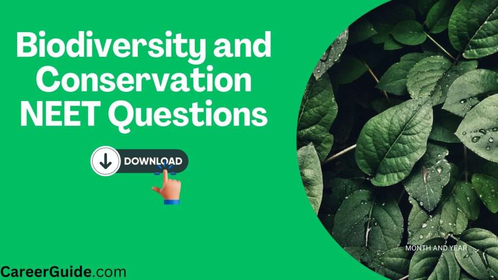 Biodiversity And Conservation