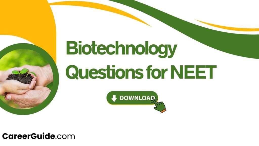 Biotechnology Questions For Neet