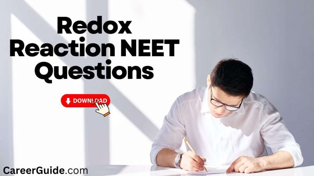 Redox Reaction Neet Questions