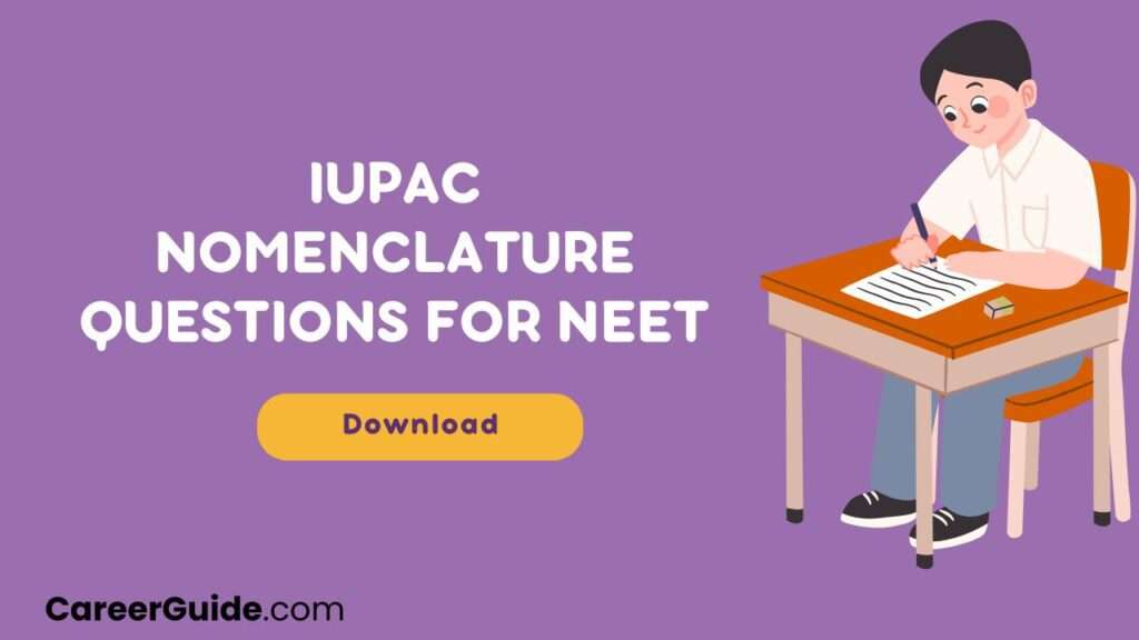 Iupac Nomenclature Questions For Neet