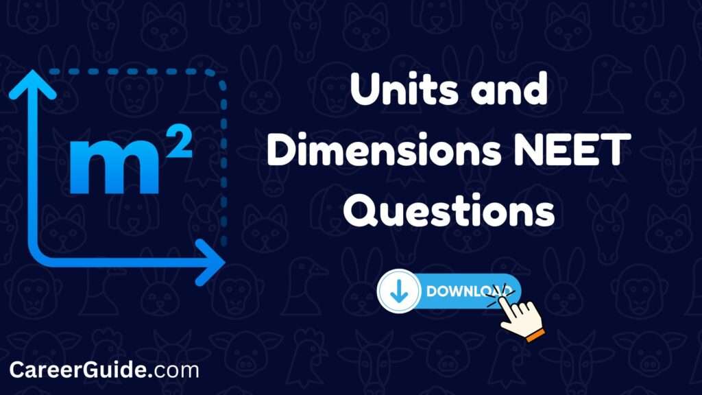 Units And Dimensions Neet Questions